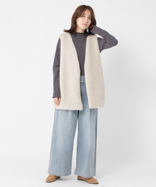 studio CLIP（スタディオクリップ）の「【WEB・一部地域先行】アソートシャーリングネックプルオーバー[プラスサイズあり]（Tシャツ/カットソー・レディース・オフホワイト/その他7/アイボリー/その他1/その他2/その他8/その他3・MEDIUM/LARGE/X-LARGE/XX-LARGE/XXX-LARGE）」の20枚目の写真