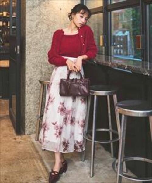 SWINGLE（スウィングル）の「【再入荷】フラワープリントフレアスカート（スカート・レディース・ブルー/レッド/ブラウン・FREE）」の12枚目の写真