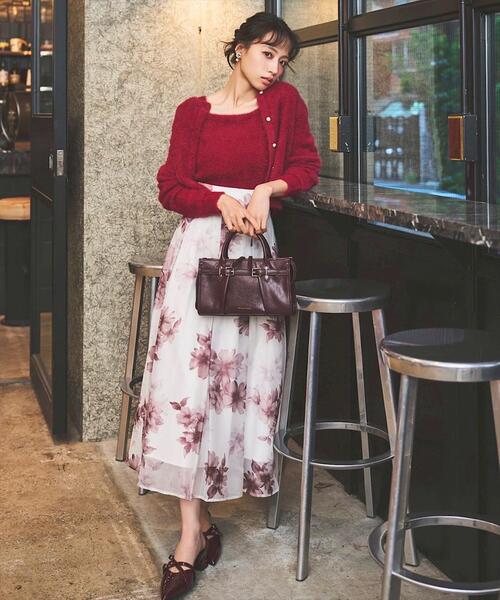 セール】【再入荷】フラワープリントフレアスカート（スカート