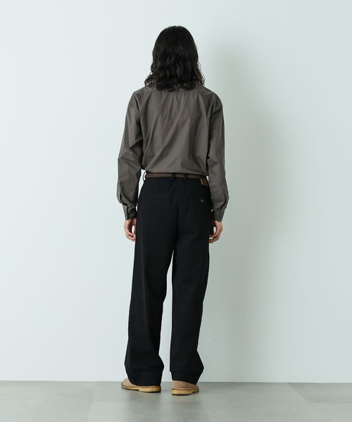 NANO universe（ナノユニバース）の「｢HOTEL PALACE｣ ワイドストレートチノパンツ（チノパンツ・メンズ・ベージュ/ブラック・L/M）」の3枚目の写真