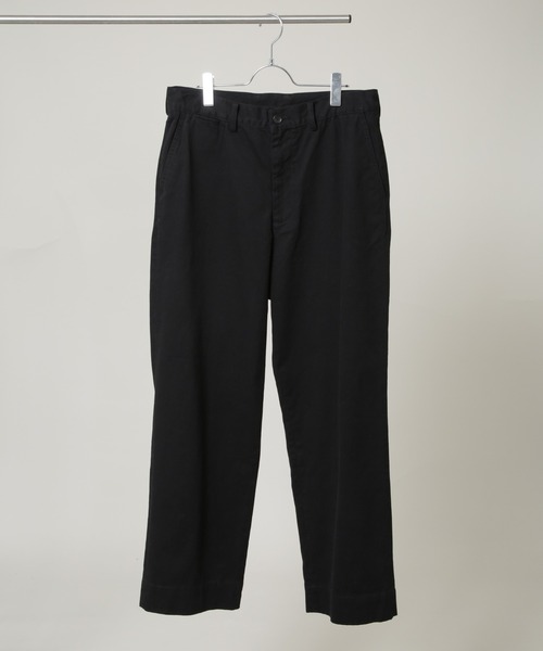 NANO universe（ナノユニバース）の「｢HOTEL PALACE｣ ワイドストレートチノパンツ（チノパンツ・メンズ・ベージュ/ブラック・L/M）」の4枚目の写真