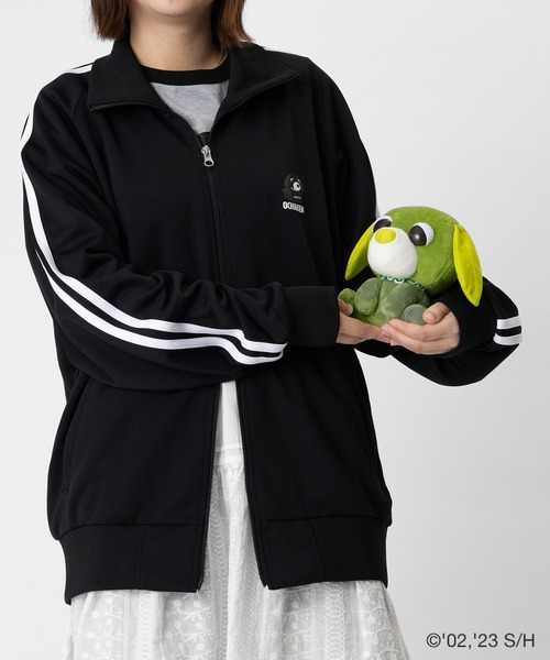 ZOZO（ゾゾ）の「お茶犬 × ZOZOTOWN　クロリョク トラックジャケット（その他アウター・レディース・ブラック・XL/L/S）」の2枚目の写真