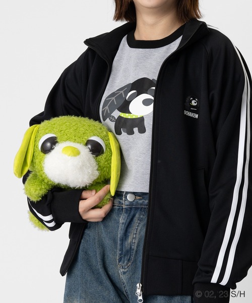 ZOZO（ゾゾ）の「お茶犬 × ZOZOTOWN　クロリョク トラックジャケット（その他アウター・レディース・ブラック・XL/L/S）」の4枚目の写真