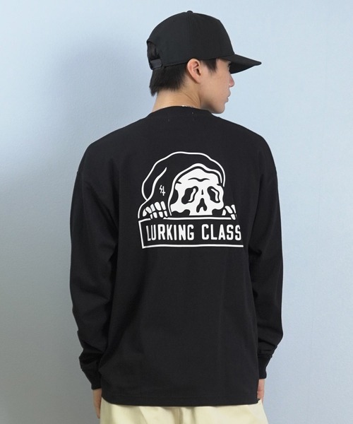 LURKING CLASS(ラーキングクラス)の「LURKING CLASS/ラーキングクラス 長袖 Tシャツ ロンT バックプリント オーバーサイズ LURKER L/S TEE ST25FTM02(Tシャツ/カットソー・メンズ・ホワイト/ブラック・M/L/XL)」の4枚目の写真