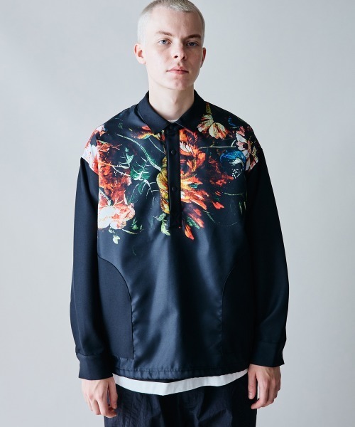 rehacer（レアセル）の「rehacer : Botanical Pullover Shirt / ボタニカル プルオーバー シャツ（シャツ/ブラウス・メンズ・ブラック・X-LARGE/LARGE/MEDIUM/SMALL）」の2枚目の写真