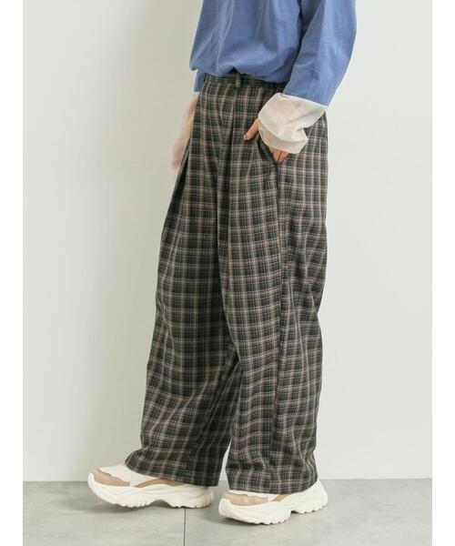 SM2（エスエムツー）の「チェック無地アソートタックパンツ（その他パンツ・レディース・オレンジ/ベージュ/ブラック・M/L）」の2枚目の写真