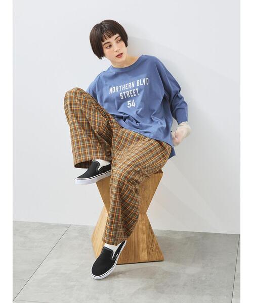 SM2（エスエムツー）の「チェック無地アソートタックパンツ（その他パンツ・レディース・オレンジ/ベージュ/ブラック・M/L）」の4枚目の写真