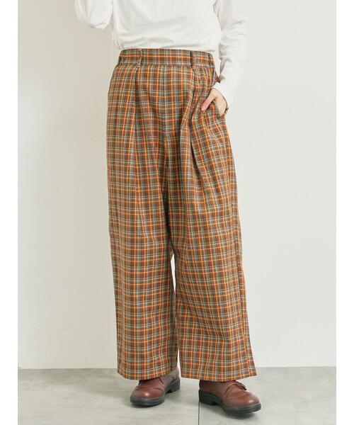 SM2（エスエムツー）の「チェック無地アソートタックパンツ（その他パンツ・レディース・オレンジ/ベージュ/ブラック・M/L）」の11枚目の写真