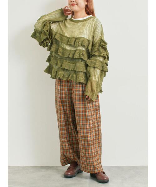 SM2（エスエムツー）の「チェック無地アソートタックパンツ（その他パンツ・レディース・オレンジ/ベージュ/ブラック・M/L）」の16枚目の写真