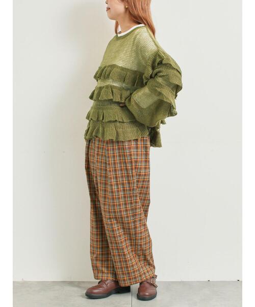 SM2（エスエムツー）の「チェック無地アソートタックパンツ（その他パンツ・レディース・オレンジ/ベージュ/ブラック・M/L）」の17枚目の写真