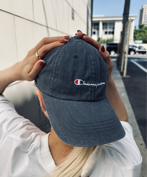 Champion（チャンピオン）の「champion / ピグメントウォッシュキャップ / 381-0025（キャップ・レディース・ベージュ/ネイビー/カーキ/ブラック・FREE）」の2枚目の写真