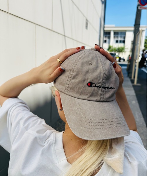 Champion（チャンピオン）の「champion / ピグメントウォッシュキャップ / 381-0025（キャップ・レディース・ベージュ/ネイビー/カーキ/ブラック・FREE）」の5枚目の写真