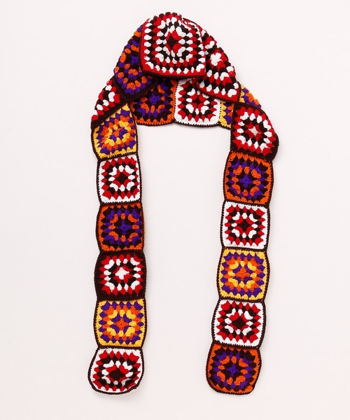 チャイハネ(チャイハネ)の「【チャイハネ】クロシラニットキャップ フード付きマフラー(ニットキャップ/ビーニー・レディース・パープル系その他・FREE)」の11枚目の写真