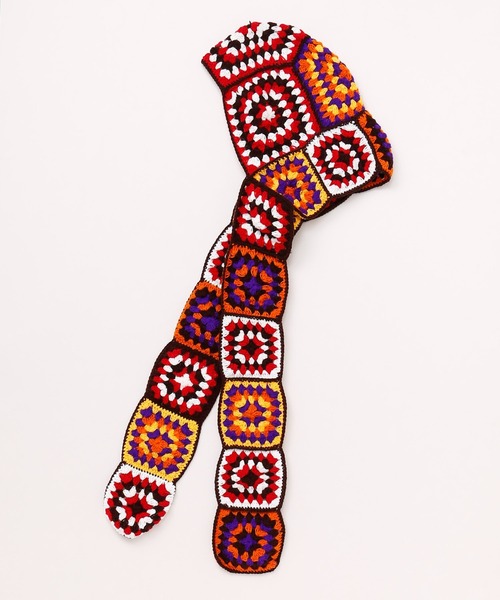 チャイハネ(チャイハネ)の「【チャイハネ】クロシラニットキャップ フード付きマフラー(ニットキャップ/ビーニー・レディース・パープル系その他・FREE)」の10枚目の写真