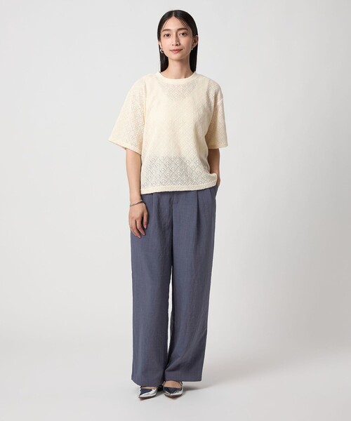 A DAY IN THE LIFE UNITED ARROWS(アデイインザライフユナイテッドアローズ)の「ワッシャー 2タックワイドパンツ <A DAY IN THE LIFE>(その他パンツ・レディース・ロイヤルブルー/ダークグレー/ベージュ・S/M)」の5枚目の写真