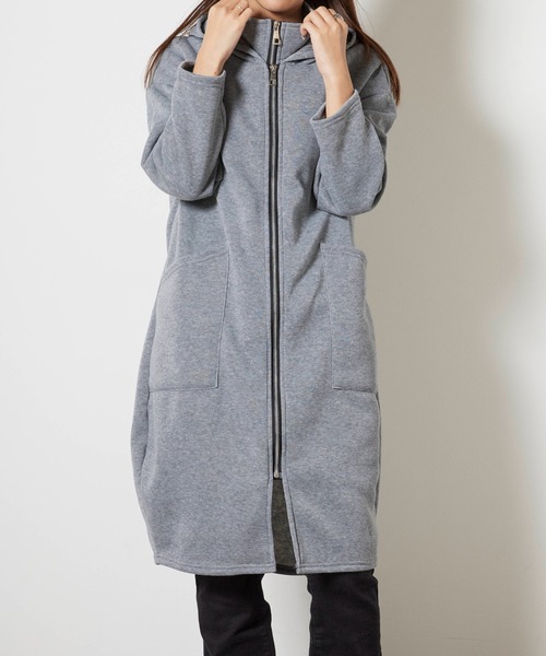 Theater code(シアターコード)の「Brushed Lining Double-Zipper Long Zip Hoodie / 裏起毛 2重ファスナー ロングジップパーカーメンズ(パーカー・メンズ・ブラック/グレー・2/3)」の2枚目の写真