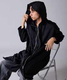 Theater code（シアターコード）の「Brushed Lining Double-Zipper Long Zip Hoodie / 裏起毛 2重ファスナー ロングジップパーカー（パーカー）」