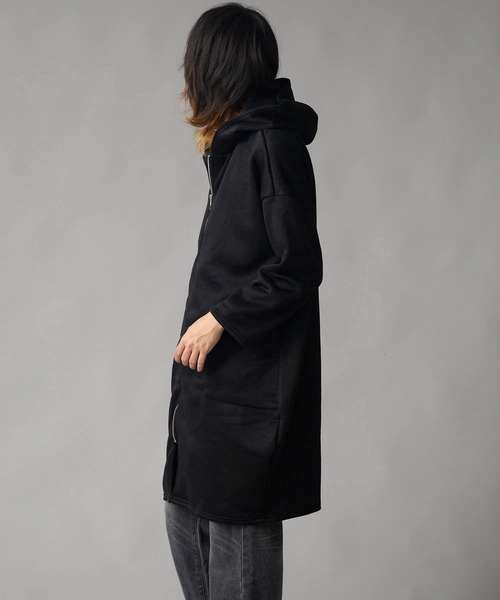 Theater code(シアターコード)の「Brushed Lining Double-Zipper Long Zip Hoodie / 裏起毛 2重ファスナー ロングジップパーカーメンズ(パーカー・メンズ・ブラック/グレー・2/3)」の7枚目の写真