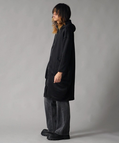 Theater code(シアターコード)の「Brushed Lining Double-Zipper Long Zip Hoodie / 裏起毛 2重ファスナー ロングジップパーカーメンズ(パーカー・メンズ・ブラック/グレー・2/3)」の13枚目の写真