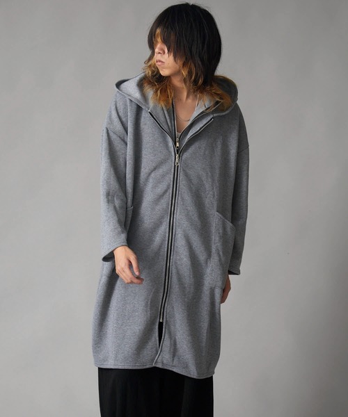 Brushed Lining Double-Zipper Long Zip Hoodie / 裏起毛 2重