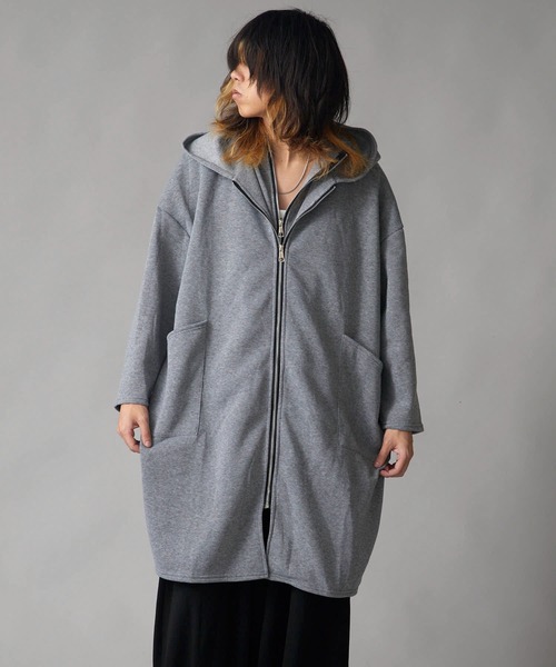 Theater code(シアターコード)の「Brushed Lining Double-Zipper Long Zip Hoodie / 裏起毛 2重ファスナー ロングジップパーカーメンズ(パーカー・メンズ・ブラック/グレー・2/3)」の17枚目の写真