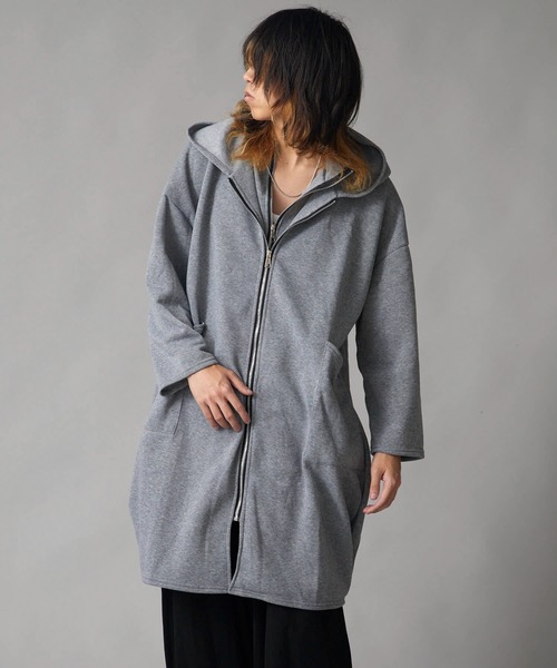 Theater code(シアターコード)の「Brushed Lining Double-Zipper Long Zip Hoodie / 裏起毛 2重ファスナー ロングジップパーカーメンズ(パーカー・メンズ・ブラック/グレー・2/3)」の18枚目の写真