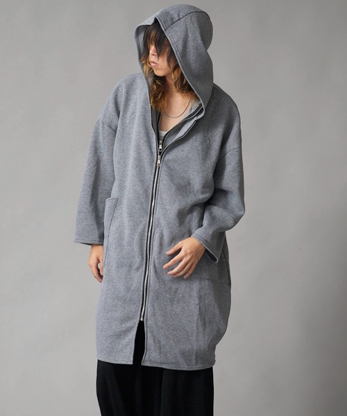 Theater code(シアターコード)の「Brushed Lining Double-Zipper Long Zip Hoodie / 裏起毛 2重ファスナー ロングジップパーカーメンズ(パーカー・メンズ・ブラック/グレー・2/3)」の19枚目の写真