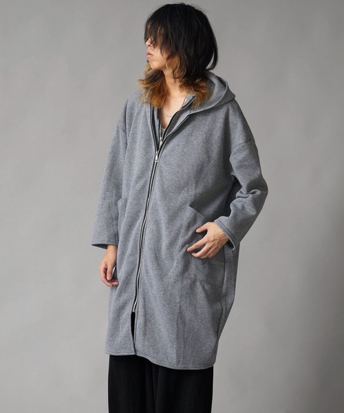 Theater code(シアターコード)の「Brushed Lining Double-Zipper Long Zip Hoodie / 裏起毛 2重ファスナー ロングジップパーカーメンズ(パーカー・メンズ・ブラック/グレー・2/3)」の21枚目の写真