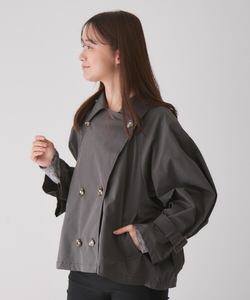 セール】Eクロスショートトレンチコート（トレンチコート）｜Jayro