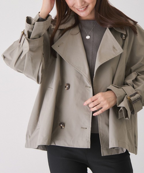 セール】Eクロスショートトレンチコート（トレンチコート）｜Jayro