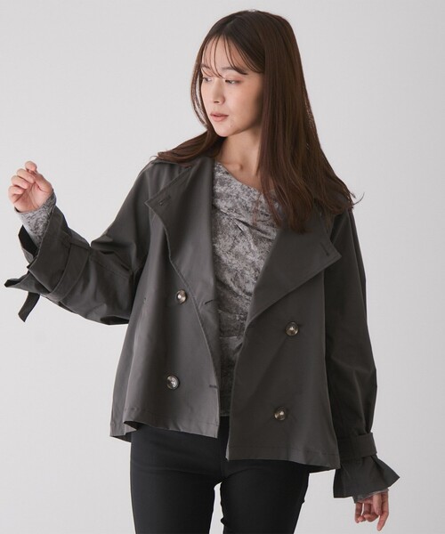 セール】Eクロスショートトレンチコート（トレンチコート）｜Jayro
