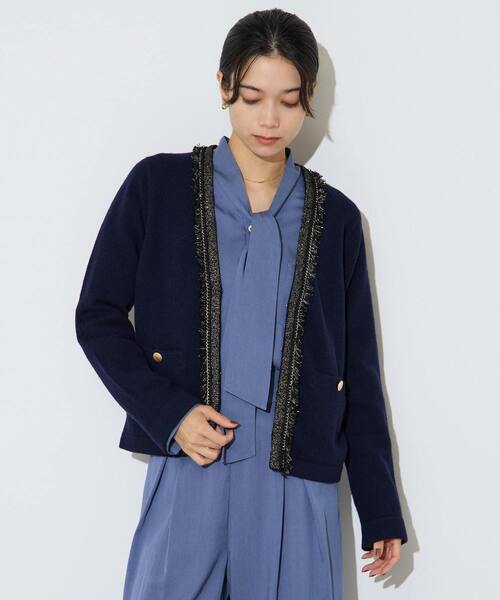 【新品未使用】Liesse ツイーディーニットジャケット ツイーディーニットジャケット｜Liesse（リエス）｜商品詳細