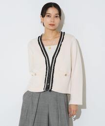 Liesse（リエス）の「ツイーディーニットジャケット（カーディガン/ボレロ）」