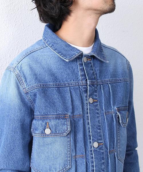 coen（コーエン）の「コーン・デニムジャケット（デニムジャケット・メンズ・ネイビー/ライトブルー・SMALL/X-LARGE/LARGE/MEDIUM）」の8枚目の写真