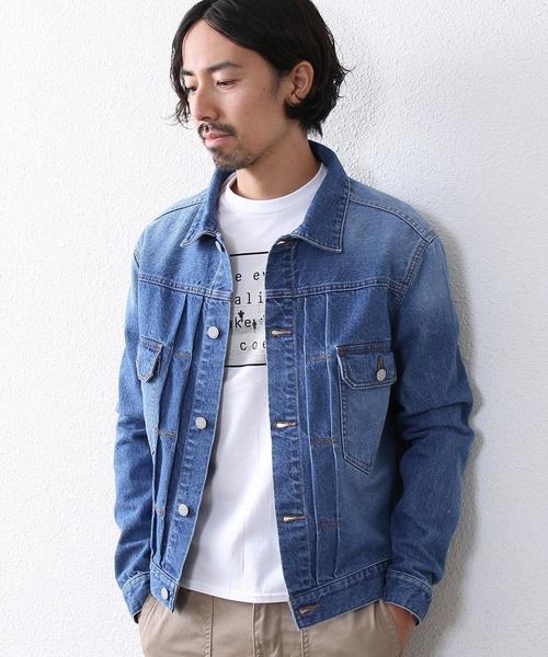 coen（コーエン）の「コーン・デニムジャケット（デニムジャケット・メンズ・ネイビー/ライトブルー・SMALL/X-LARGE/LARGE/MEDIUM）」の5枚目の写真