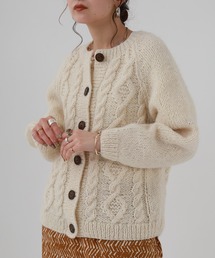 HIMALAYAN CLIMBER'S HAND-KNIT レディース手編みクルーカーディガン