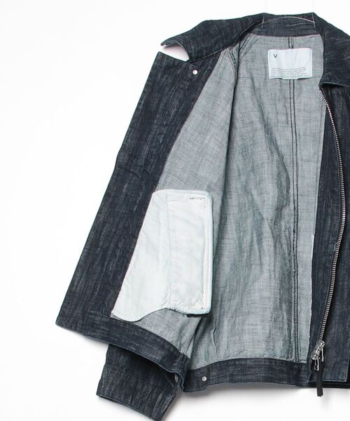 VOAAOV(ヴォアーブ)の「【VOAAOV】 RANDOM CRUNCH DENIM Oversize Blouson - wash(デニムジャケット・メンズ・ワンウォッシュ・2/1/0)」の7枚目の写真