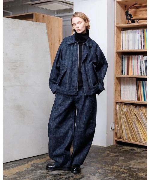 VOAAOV(ヴォアーブ)の「【VOAAOV】 RANDOM CRUNCH DENIM Oversize Blouson - wash(デニムジャケット・メンズ・ワンウォッシュ・2/1/0)」の4枚目の写真