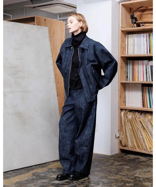 VOAAOV(ヴォアーブ)の「【VOAAOV】 RANDOM CRUNCH DENIM Oversize Blouson - wash(デニムジャケット・メンズ・ワンウォッシュ・2/1/0)」の5枚目の写真
