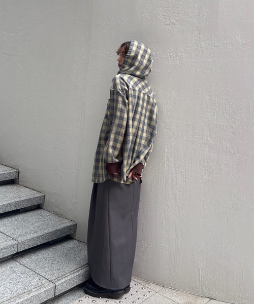 ZIP UP HOODIE CHECK SHIRT（シャツ/ブラウス）｜Ameri（アメリ）の