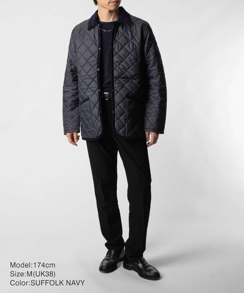 LAVENHAM(ラベンハム)の「LAVENHAM DENHAM ラベンハム デンハム キルティングジャケット(ダウンジャケット/コート・メンズ・ブラック系2/ネイビー系1/ブラック系1・MEDIUM/X-LARGE/LARGE)」の4枚目の写真
