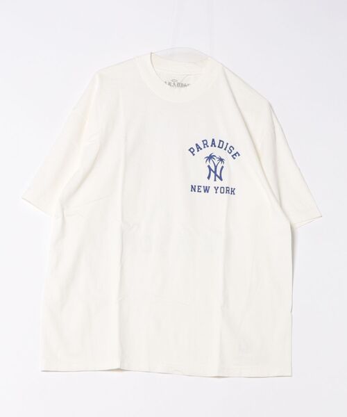 PARADISE(PARADISE)の「PARADISE NYC/パラダイス ニューヨークシティ/NY PALM LOGO(Tシャツ/カットソー・メンズ・ブラック/ピンク/ホワイト系2・M/L/XL)」の4枚目の写真