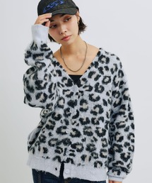 atmos pink Leopard Knit Cardigan / アトモス ピンク レオパード ニット カーディガン