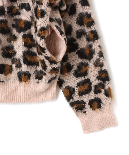 atmos pink（アトモスピンク）の「atmos pink Leopard Knit Cardigan / アトモス ピンク レオパード ニット カーディガン（カーディガン/ボレロ・レディース・ブルー/ピンク/ベージュ・FREE）」の7枚目の写真
