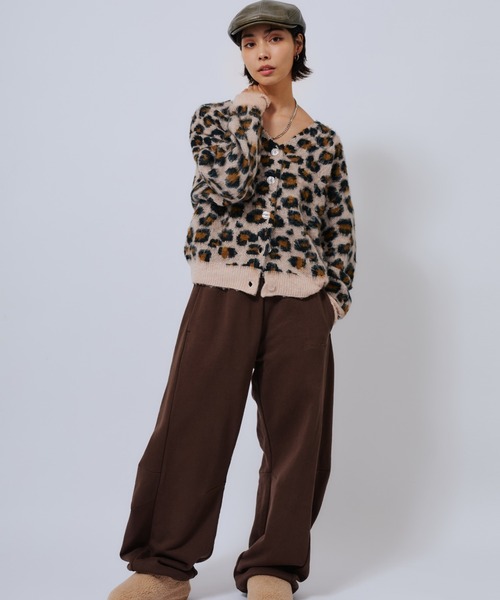 atmos pink（アトモスピンク）の「atmos pink Leopard Knit Cardigan / アトモス ピンク レオパード ニット カーディガン（カーディガン/ボレロ・レディース・ブルー/ピンク/ベージュ・FREE）」の11枚目の写真