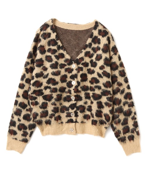 atmos pink（アトモスピンク）の「atmos pink Leopard Knit Cardigan / アトモス ピンク レオパード ニット カーディガン（カーディガン/ボレロ・レディース・ブルー/ピンク/ベージュ・FREE）」の12枚目の写真