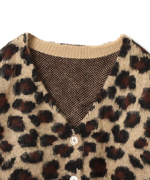 atmos pink（アトモスピンク）の「atmos pink Leopard Knit Cardigan / アトモス ピンク レオパード ニット カーディガン（カーディガン/ボレロ・レディース・ブルー/ピンク/ベージュ・FREE）」の13枚目の写真