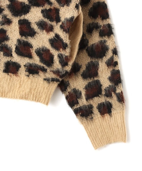 atmos pink（アトモスピンク）の「atmos pink Leopard Knit Cardigan / アトモス ピンク レオパード ニット カーディガン（カーディガン/ボレロ・レディース・ブルー/ピンク/ベージュ・FREE）」の15枚目の写真