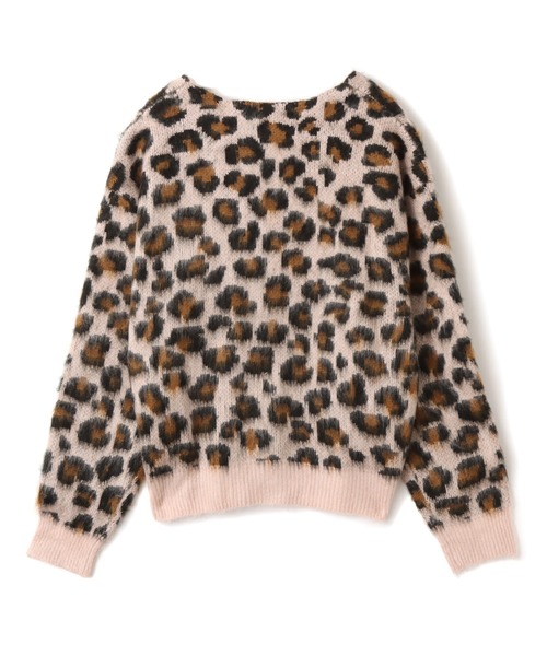 atmos pink（アトモスピンク）の「atmos pink Leopard Knit Cardigan / アトモス ピンク レオパード ニット カーディガン（カーディガン/ボレロ・レディース・ブルー/ピンク/ベージュ・FREE）」の8枚目の写真