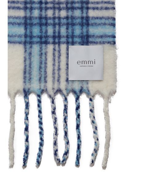 emmi(エミ)の「オリジナルチェックマフラー(ストール/ショール・レディース・オレンジ/パープル/ライトブルー・F)」の14枚目の写真